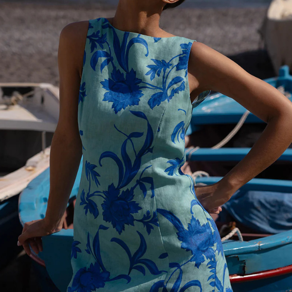 KIVARI - Women's Blue Mini Dresses - Juniper Mini Dress