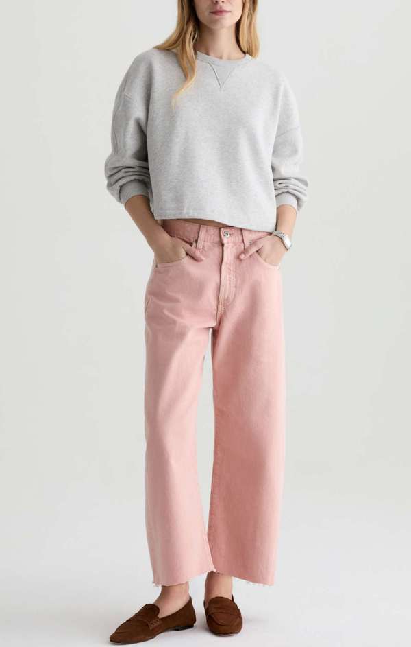 Hattie Crop in Sulfur Sparkling Rose – Mint