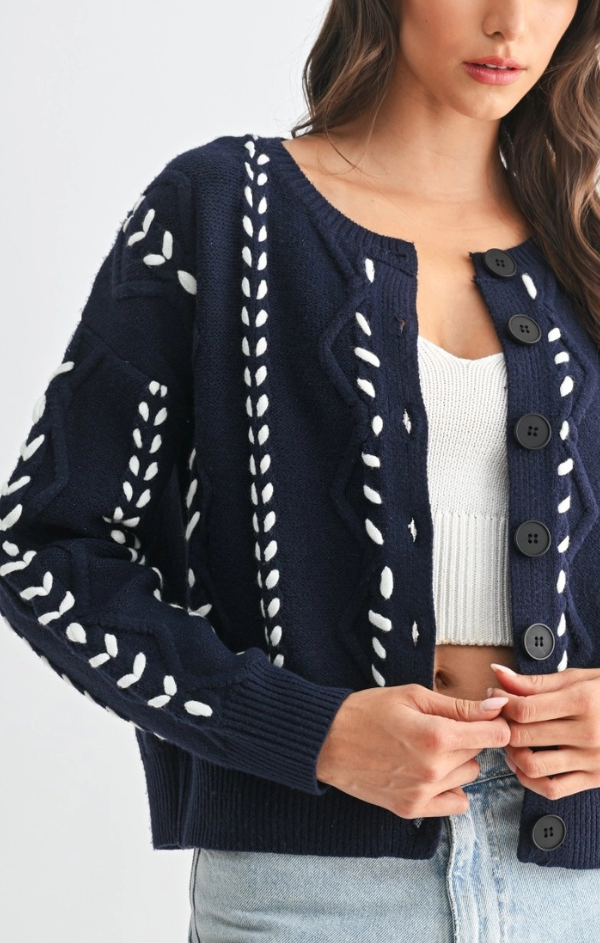 Tori Ribbon Stitch Cardigan