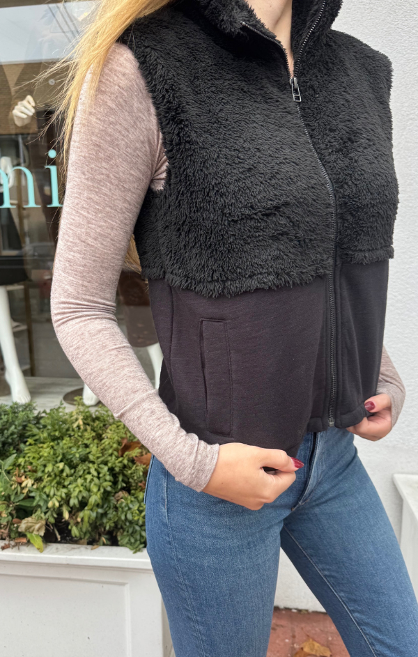 Mixed Zip Up Vest
