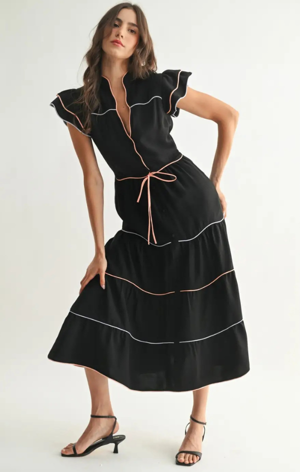 Sophisticated Tiered Maxi Dress