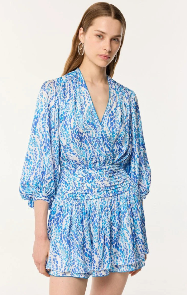 colleen mini dress Mini Dress Colleen - BLUE WAVY Animalier | Spring Collection