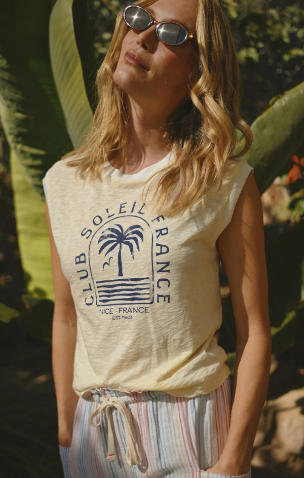 Club Soleil Cropped Muscle Tank