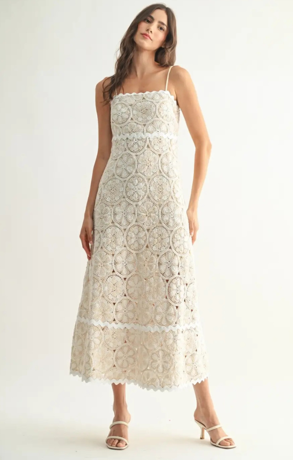 Hazel Crochet Lace Maxi