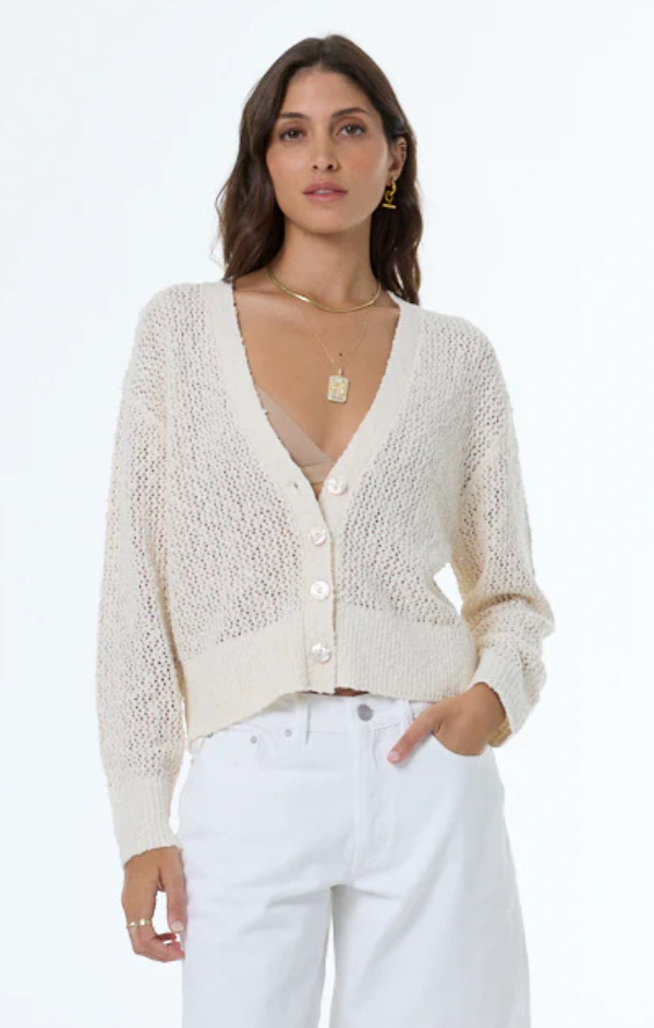 Bradshaw Boucle Knit Cardigan – Mint