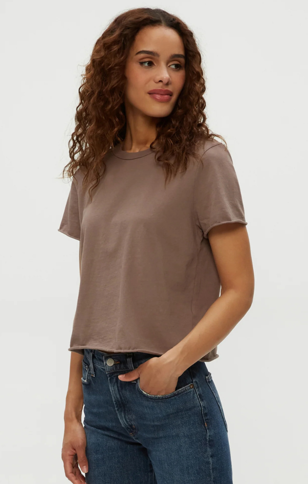 Jackie Raw Edge Crewneck Tee