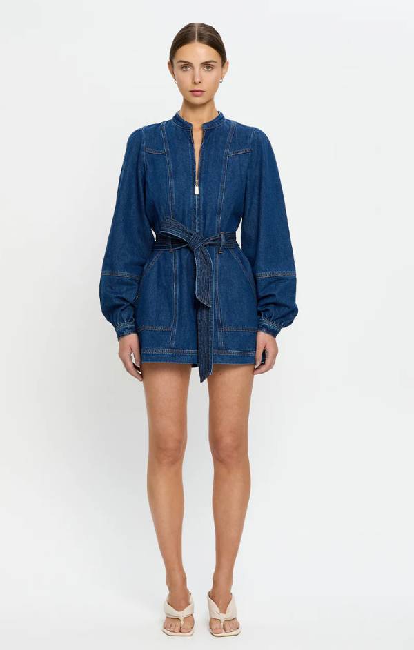 Lourdes Denim Playsuit