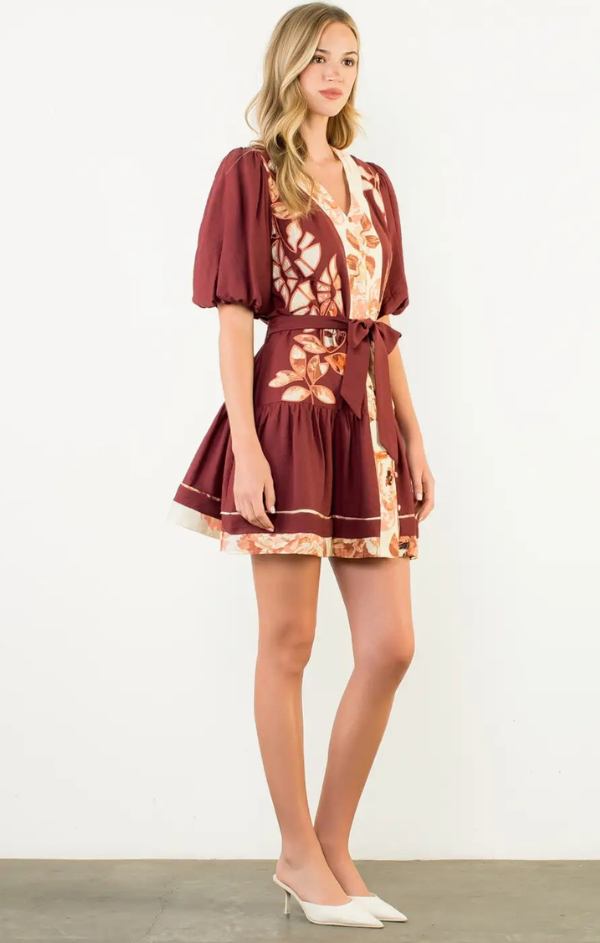 Micah Puff Sleeve Button Up Dress