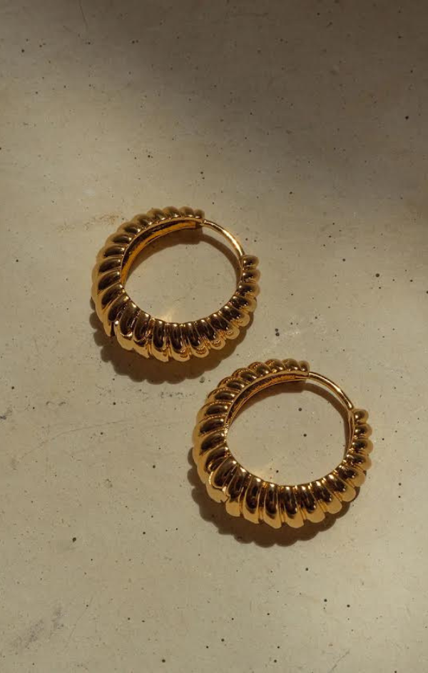 Ridged Marbella Hoops