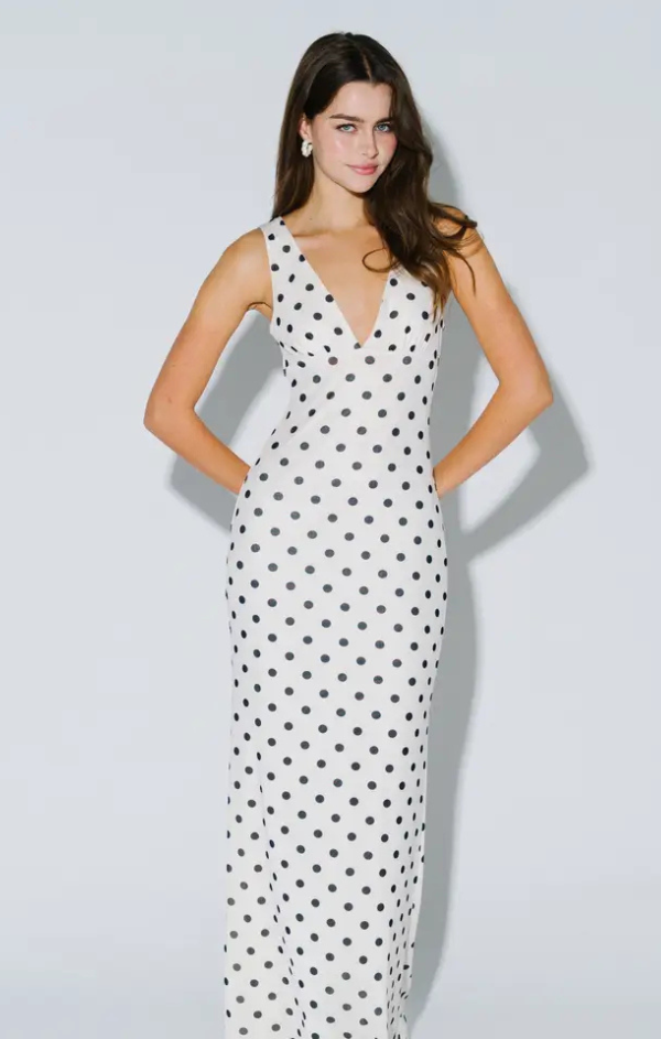 Margot Mesh Polka Dot Maxi S / Ivory/Black Margot Mesh Polka Dot Maxi S / Ivory/Black