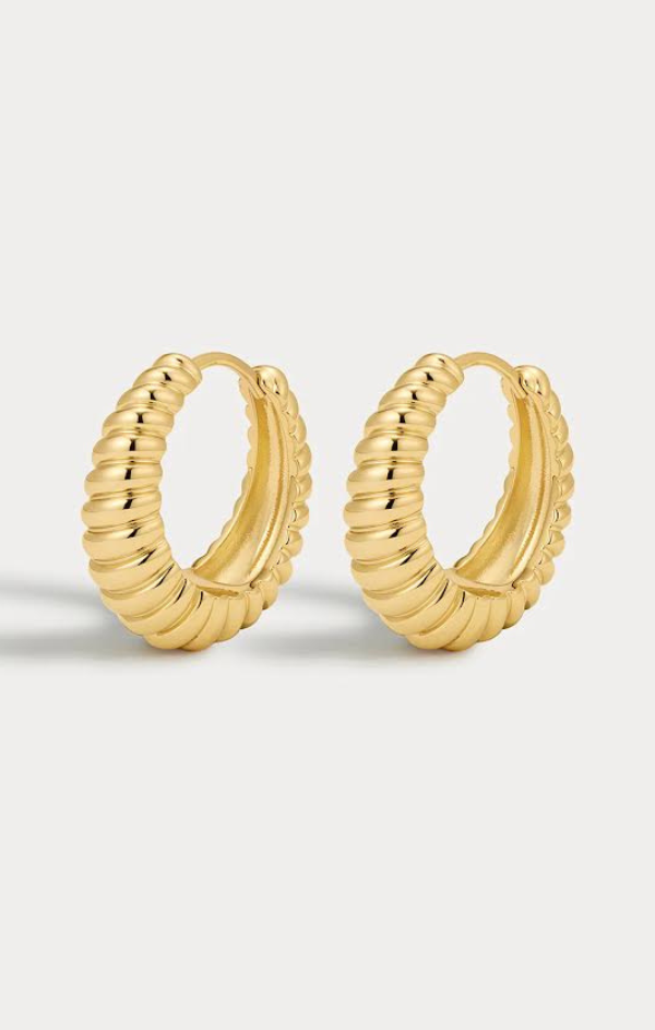 Ridged Marbella Hoops