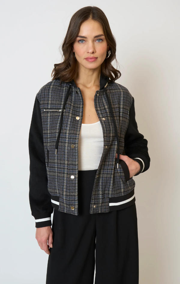 Billie Plaid Bomber