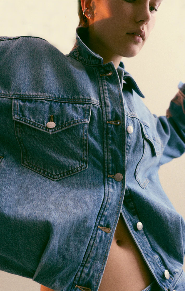 Bibi Blouson Trucker Jacket – Mint