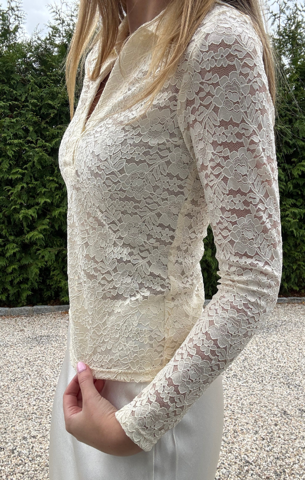 Dahlia Deep V Collar Lace Top