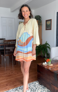 flowy tunic dress Always On Time Babydoll Tunic Dress In Green