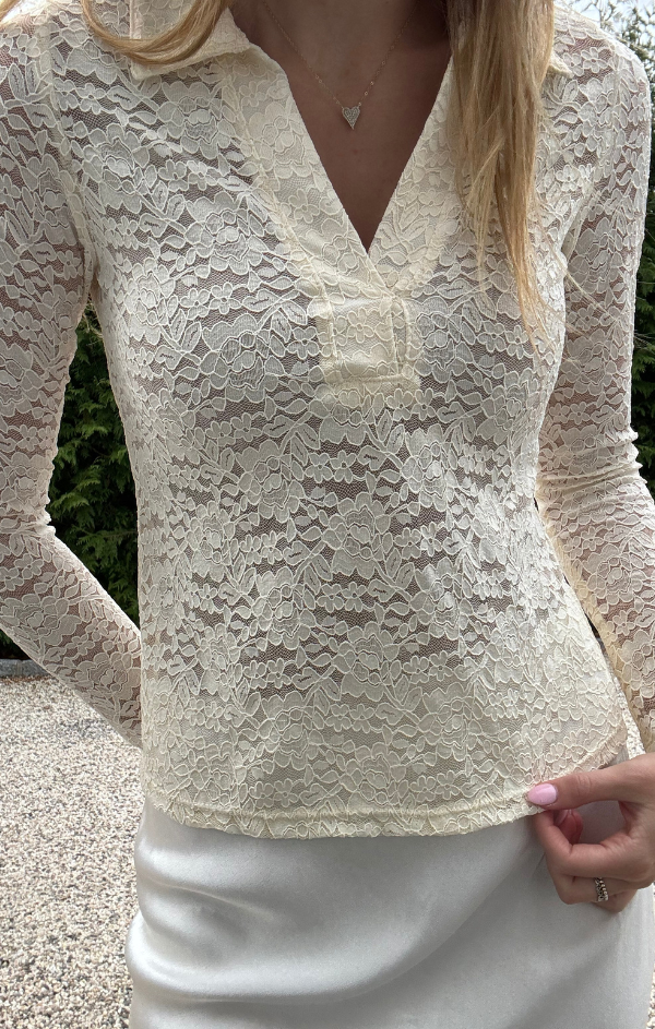 Dahlia Deep V Collar Lace Top