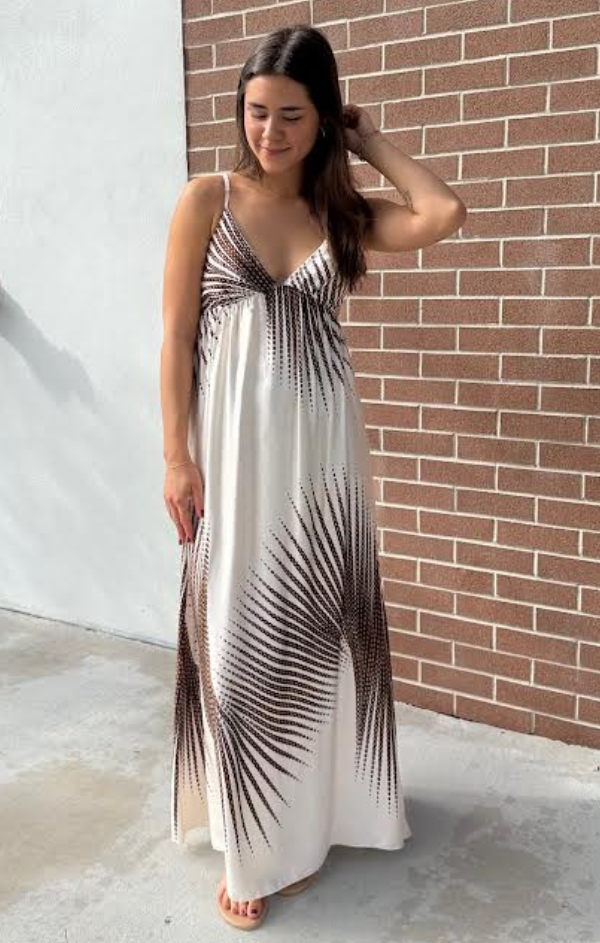 Sunburst Spaghetti Strap Maxi