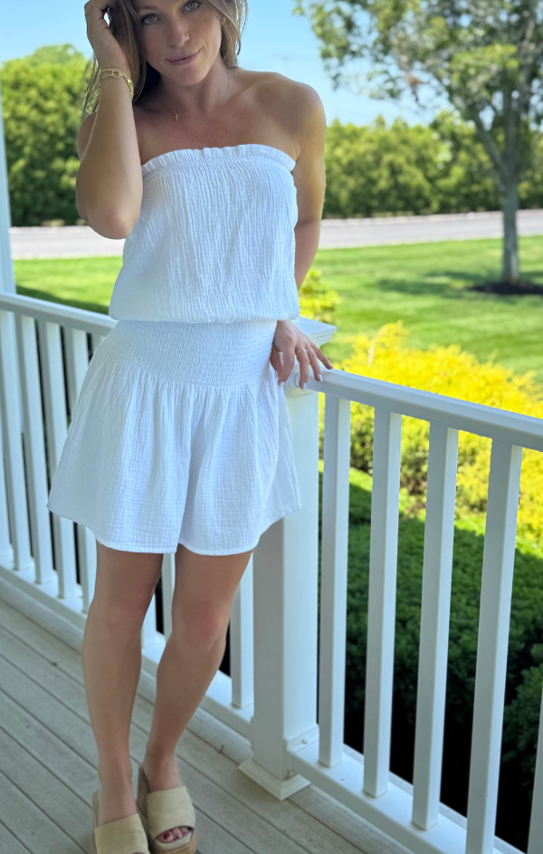 Smocked Tube Coverup Dress  Mint