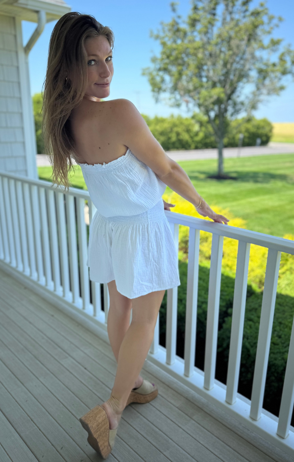 Smocked Tube Coverup Dress – Mint
