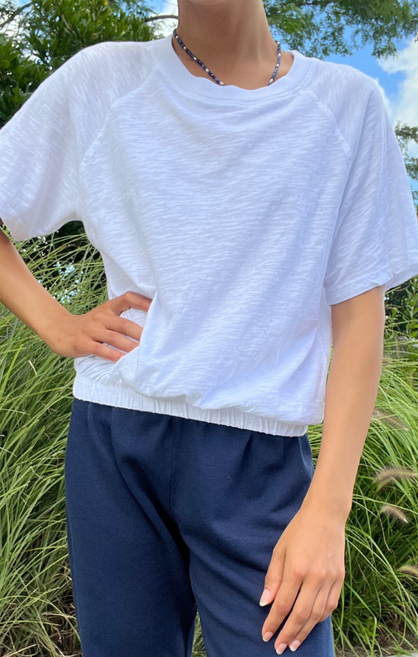 Bubble Hem Raglan Tee