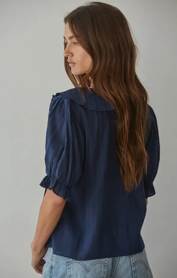 Mariah Woven Cotton V Neck