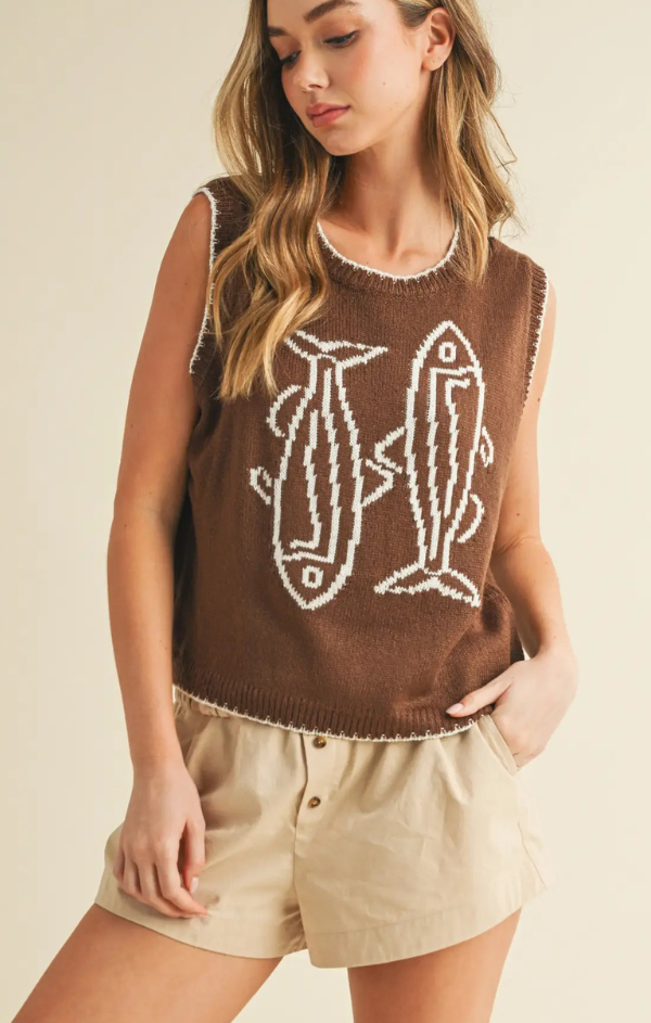 Maren Fish Sweater Vest