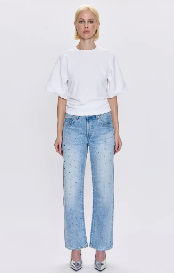 Lexi Mid Rise Bowed Straight in Aries