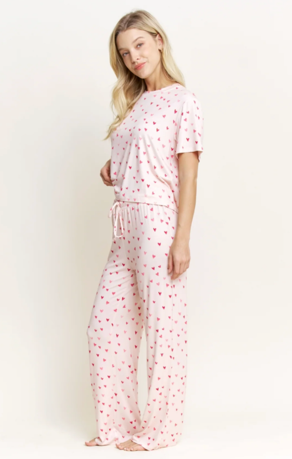 All American Tee Pant Set in Marzipan Hearts