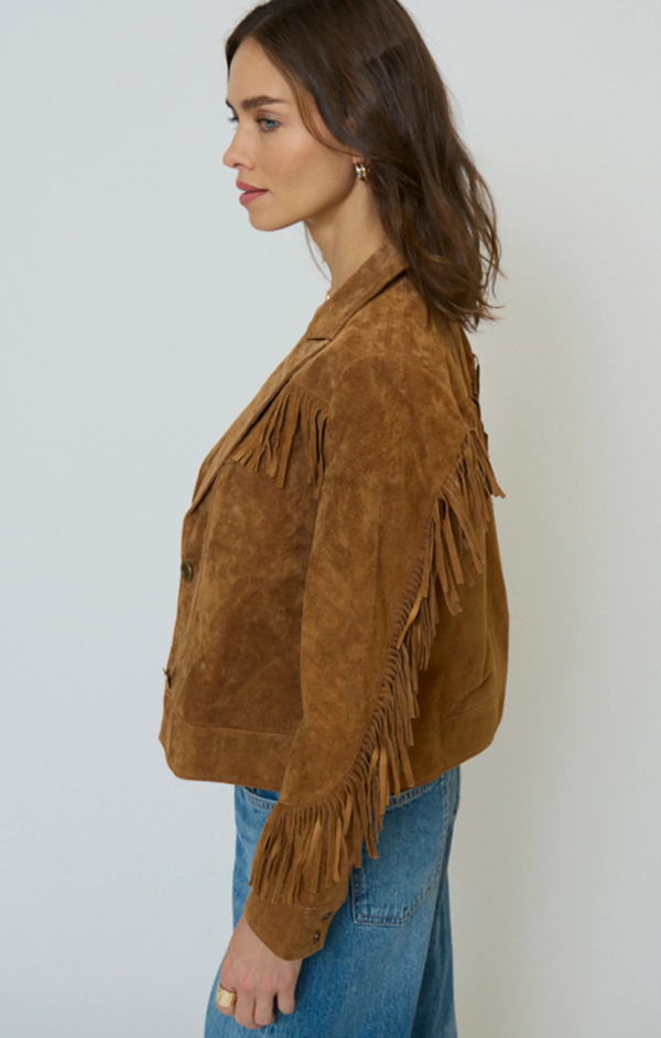 Atlas Genuine Suede Fringe Blazer