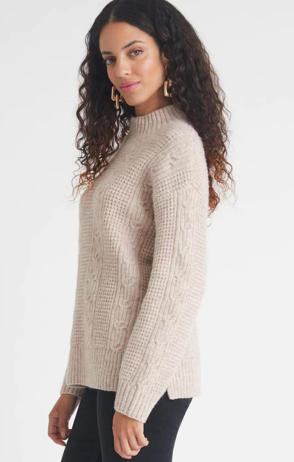 long sleeve cable knit sweater