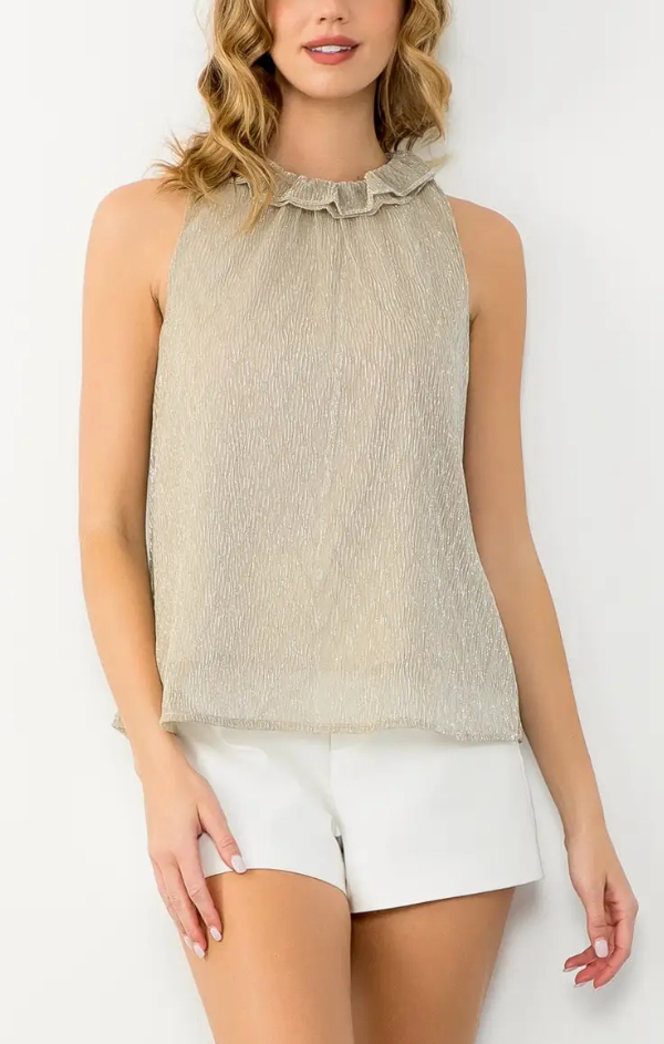 Melody Metallic Sleeveless Top