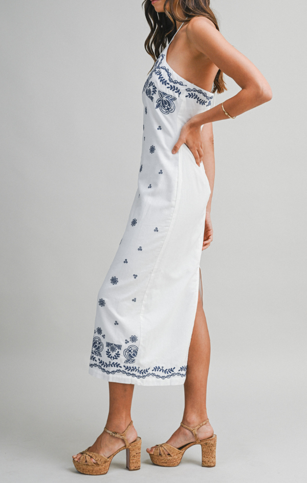 embroidered halter dress Joanne Sequin Dress – Retrofete main image 0