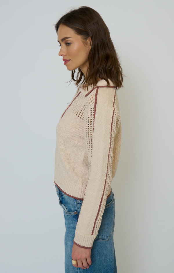 Carla Mesh Yoke Polo