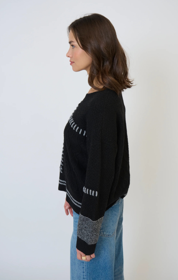 Patchwork Cropped Sweater