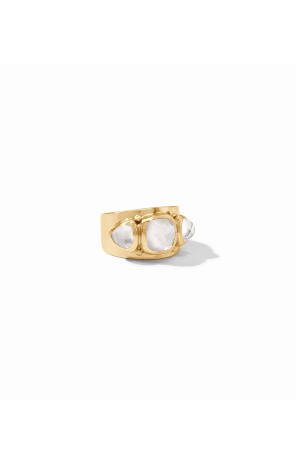 clear stone gold ring