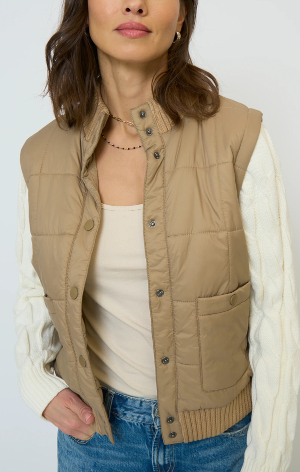 Brady Quilted Mixed Media Jacket
