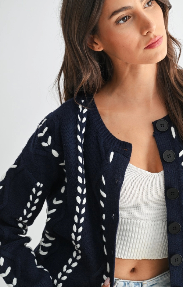 Tori Ribbon Stitch Cardigan