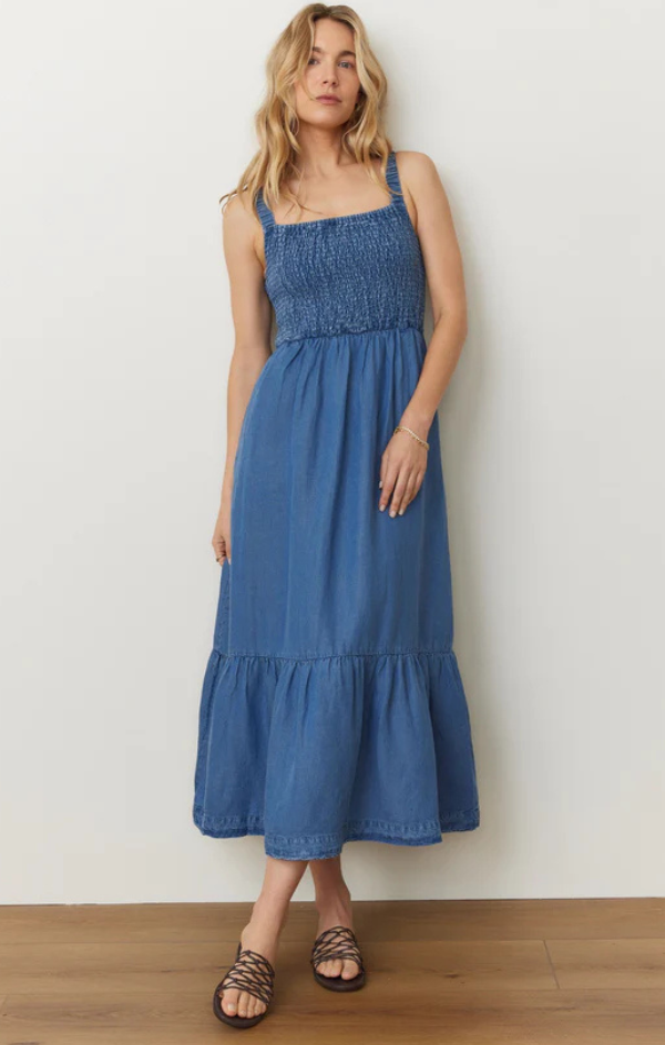 Selene Maxi Dress in Medium Wash Mint Selene Maxi Dress in Medium Wash Mint