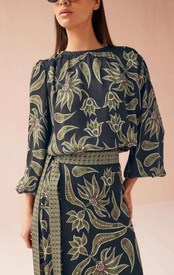 Ayla Blouse in Alexia Onyx