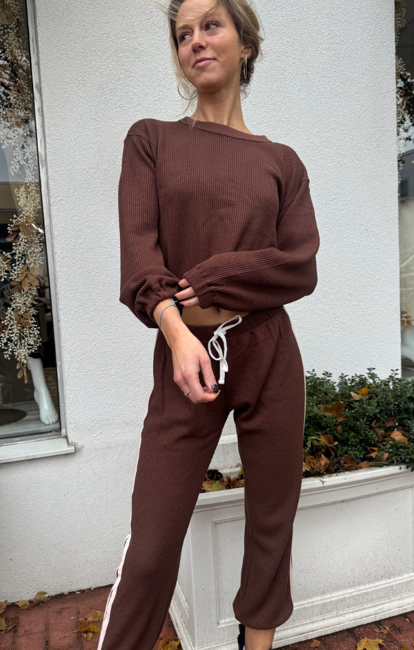 Jogger with Drawcord in Brown