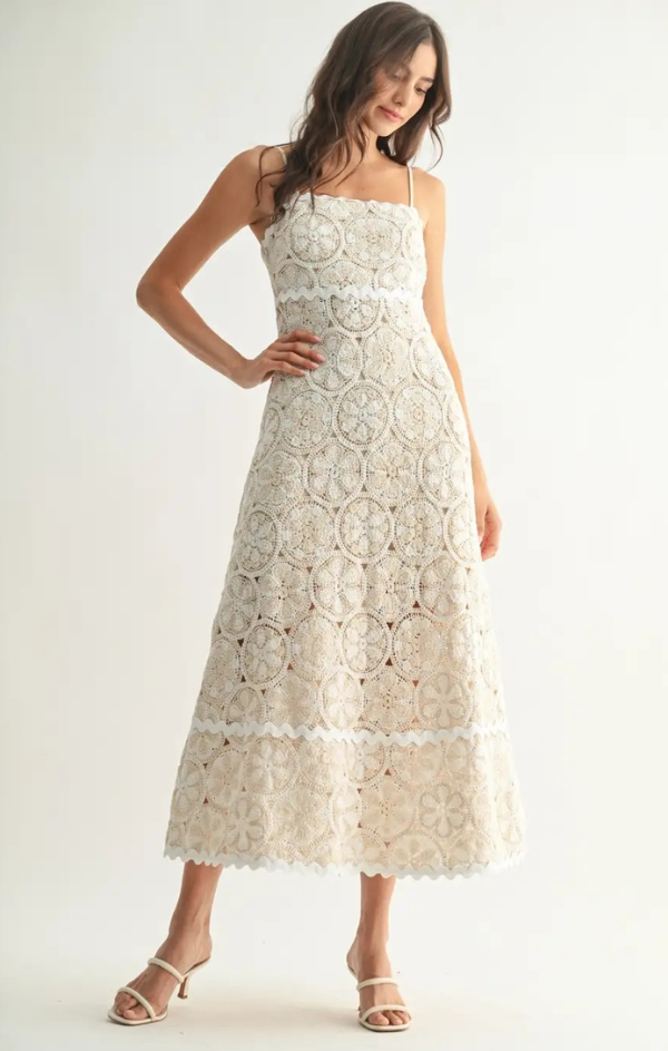Hazel Crochet Lace Maxi