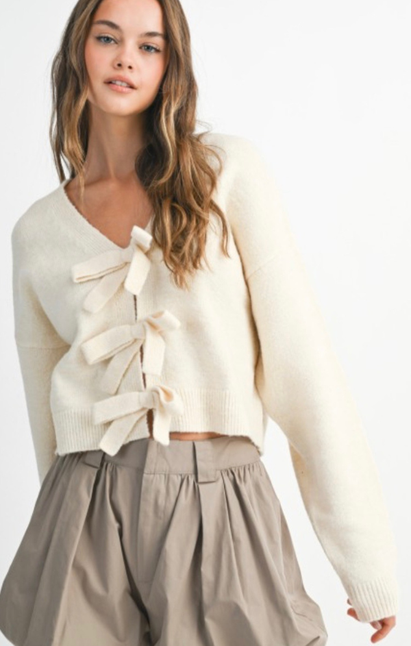 Ember Bow Front Cardigan