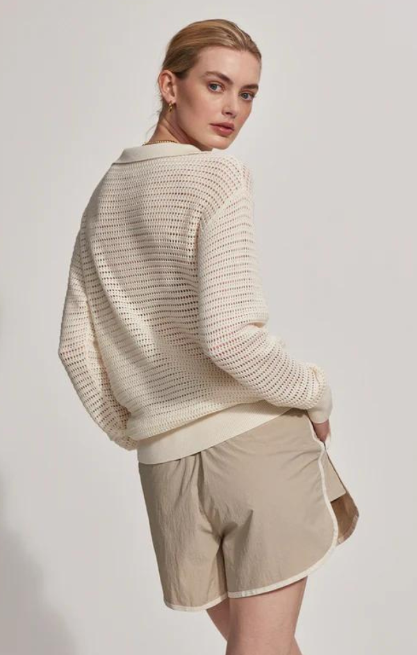 half zip knit pullover top