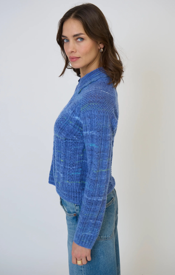 Rayna Spacedye Open Stitch Yoke Sweater