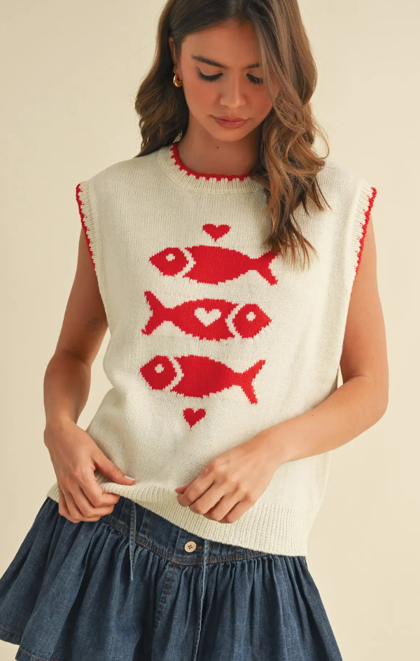 Amore Fish Knit Top