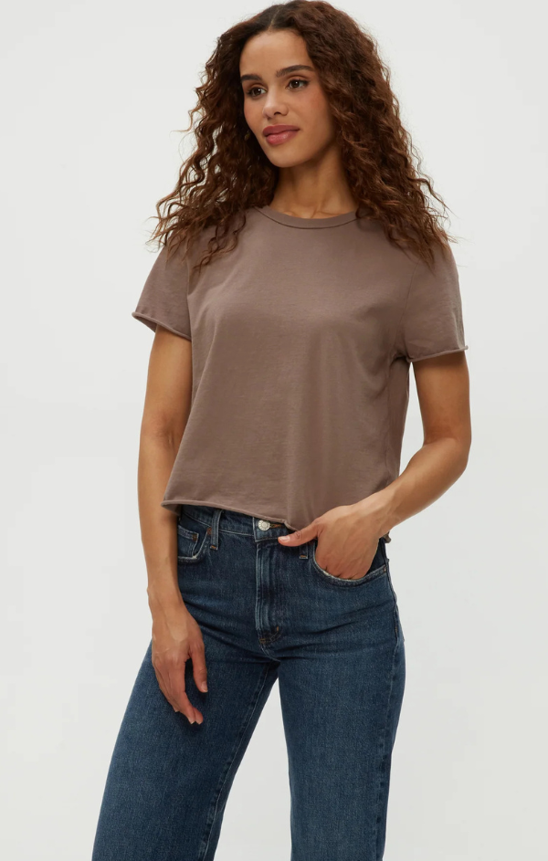 Jackie Raw Edge Crewneck Tee