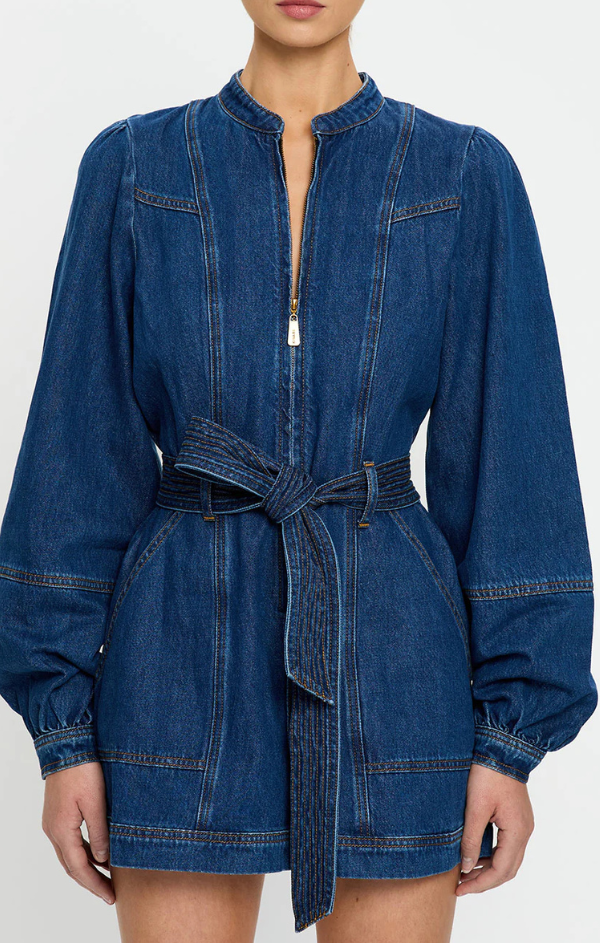 Lourdes Denim Playsuit