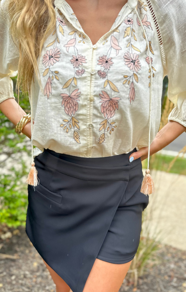 Verbena Floral Embroidered Blouse
