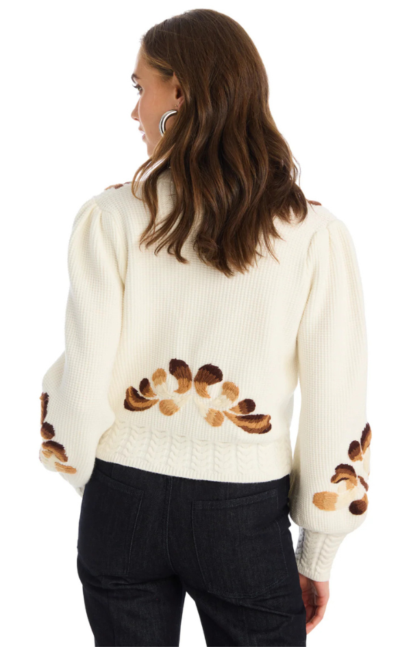 Piper Cardigan in Ivory Brown