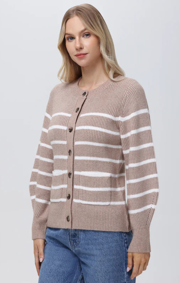 Josie Structured Stripe Cardigan